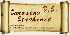 Daroslav Strahinić vizit kartica